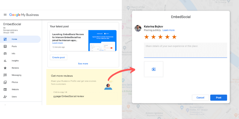 how to get google review link